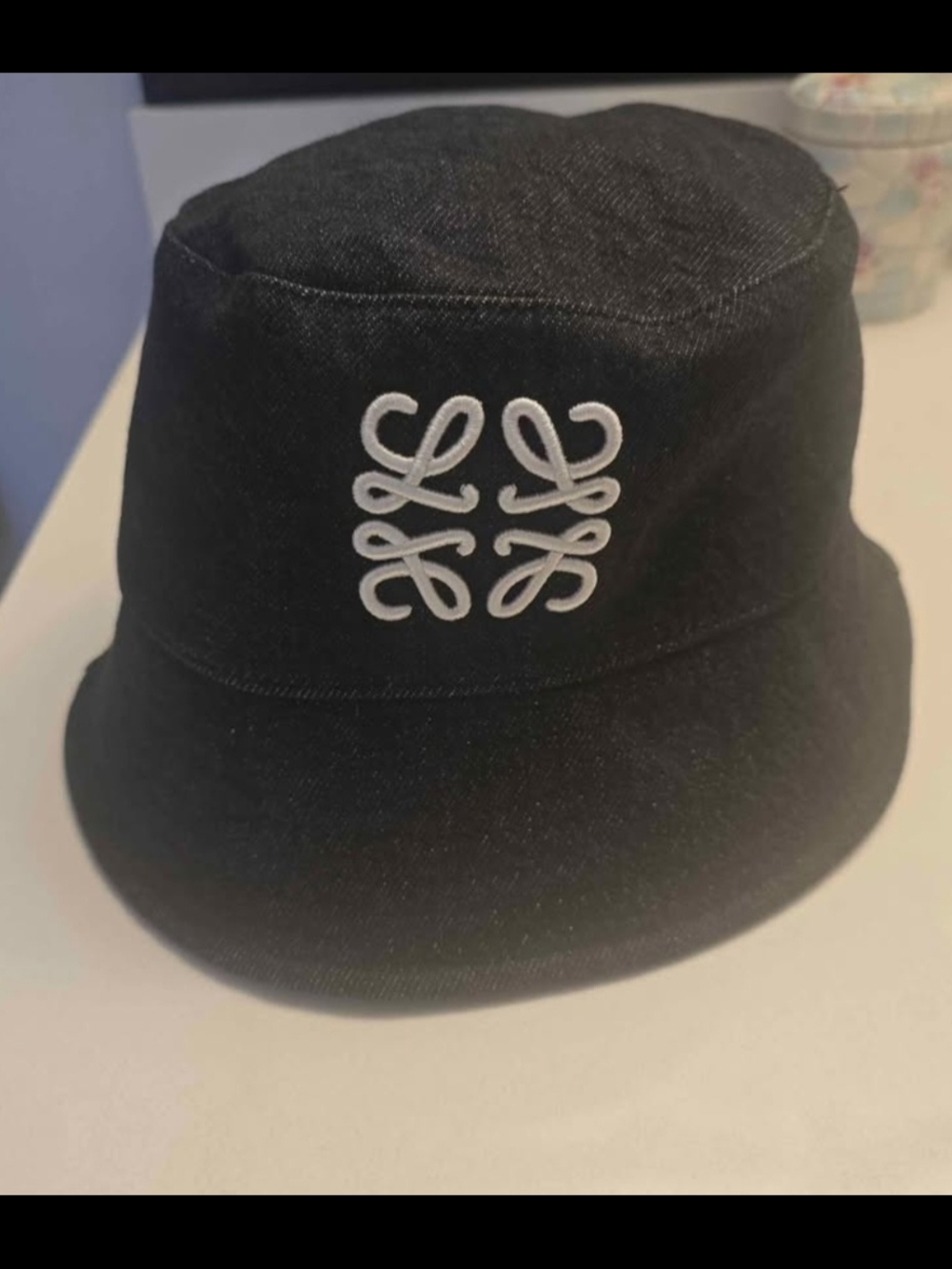 Loewe Black Hat with White Logo Tag